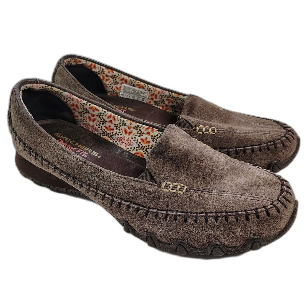 SKECHERS Relaxed Fit Memory Foam 8.5 Women's Slip-On Moccasins Shoes - Picture 2 of 8